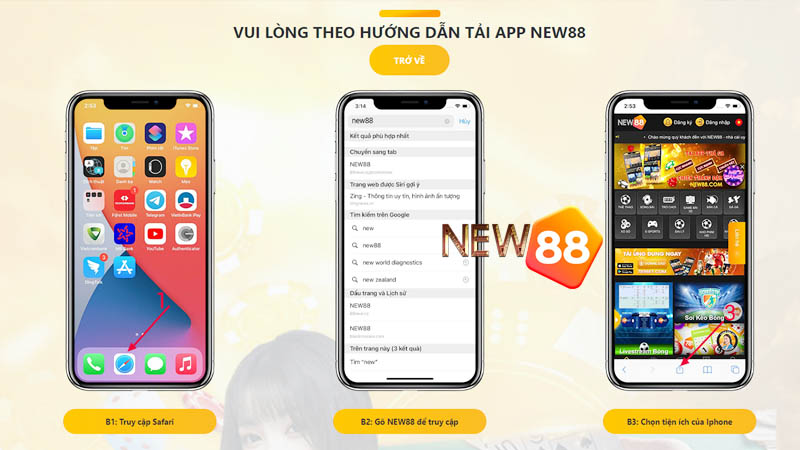 Tải app new88 cho máy iOS